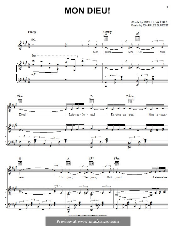 Mon Dieu Edith Piaf By C Dumont Sheet Music On Musicaneo Mon Dieu Edith Piaf By C Dumont Sheet Music On Musicaneo