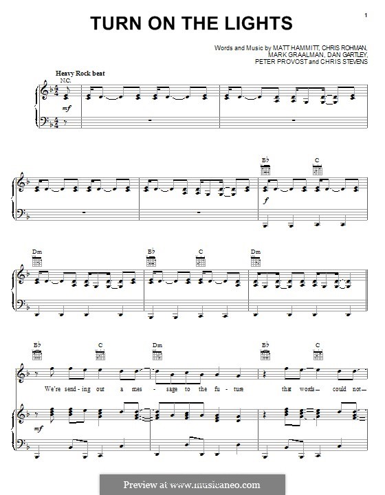 Turn on the Lights (Sanctus Real) by C. Rohman, M. Hammitt, C. Stevens ...