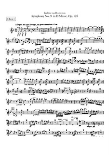 Complete Symphony: Oboes parts by Ludwig van Beethoven