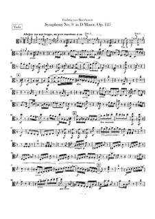 Complete Symphony: Violas parts by Ludwig van Beethoven