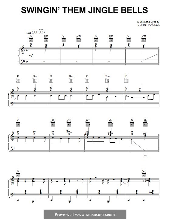 Swingin' Them Jingle Bells: For voice and piano (or guitar) by John Hancock
