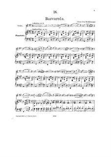No.16 Barcarole: Score, solo part by César Cui