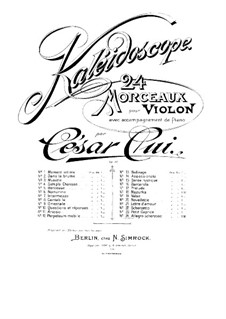 No.24 Allegro scherzoso: Score, solo part by César Cui