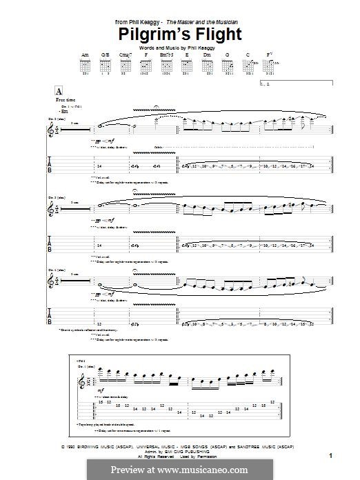 Pilgrim's Flight: For guitar with tab by Phil Keaggy