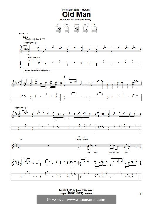Old Man: For guitar with tab by Neil Young