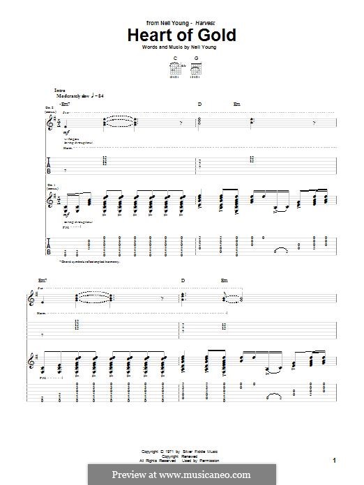 Heart of Gold: For guitar with tab by Neil Young