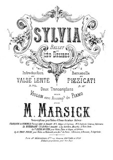 Sylvia: Introduction and Waltz, for Violin and Piano by Léo Delibes