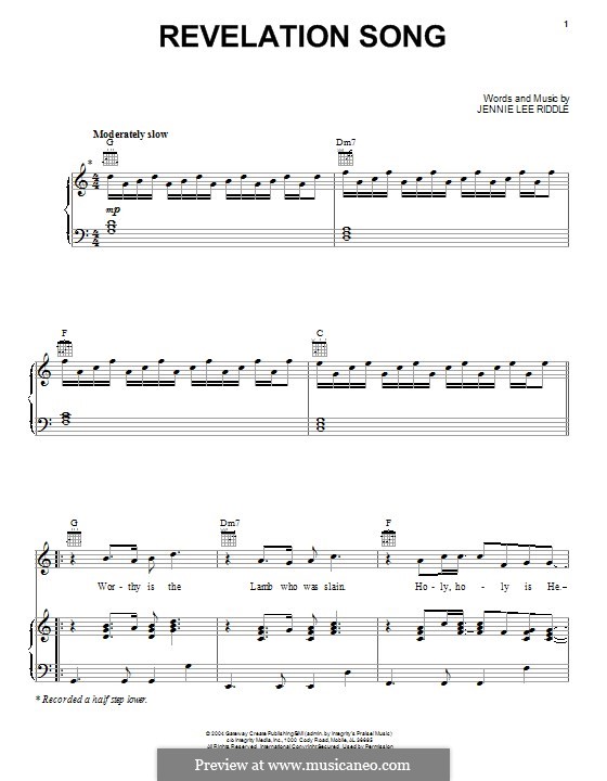 Revelation Song by Jennie Lee Riddle - Trumpet - Digital Sheet Music