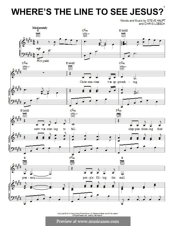 Where's the Line to See Jesus?: For voice and piano (or guitar) by Steve Haupt, Chris Loesch