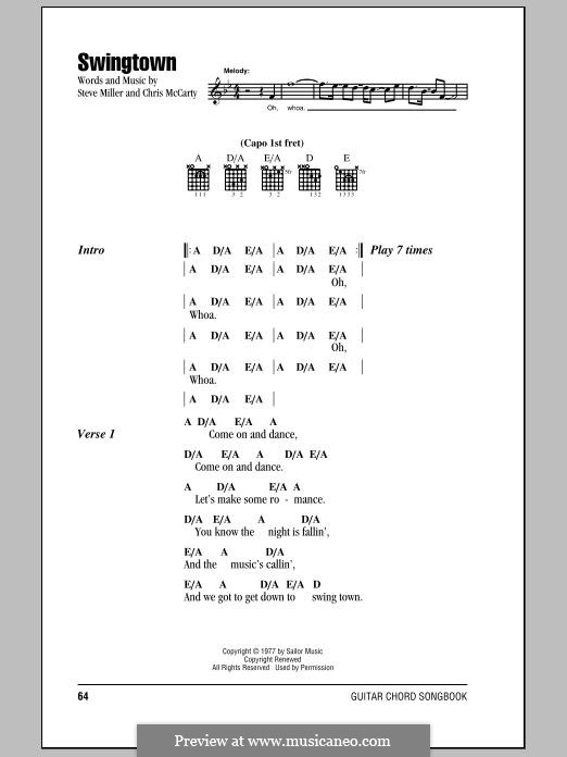 Swingtown (The Steve Miller Band) by S. Miller, C. McCarty on MusicaNeo