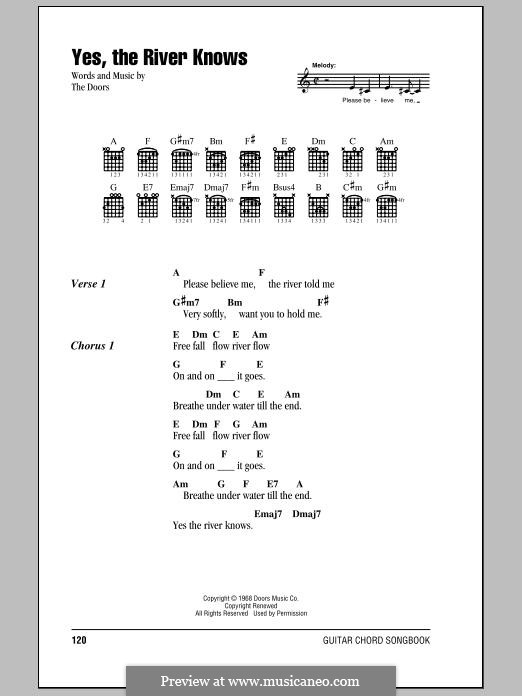 Yes The River Knows By The Doors Sheet Music On Musicaneo