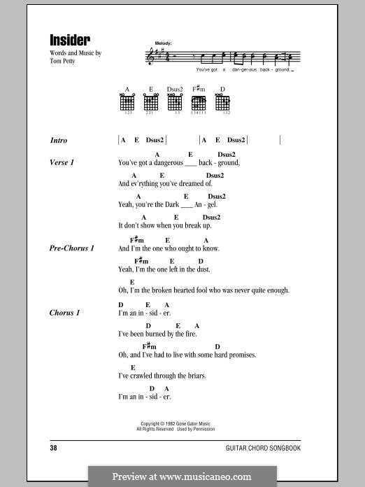 Insider (Tom Petty and The Heartbreakers): Lyrics and chords by Tom Petty