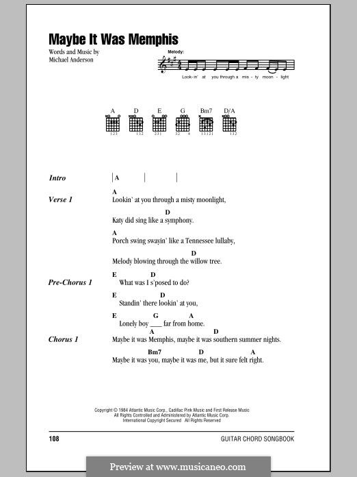 Maybe It Was Memphis Pam Tillis By M Anderson Sheet Music On MusicaNeo Maybe it was memphis pam tillis by m anderson sheet music on musicaneo