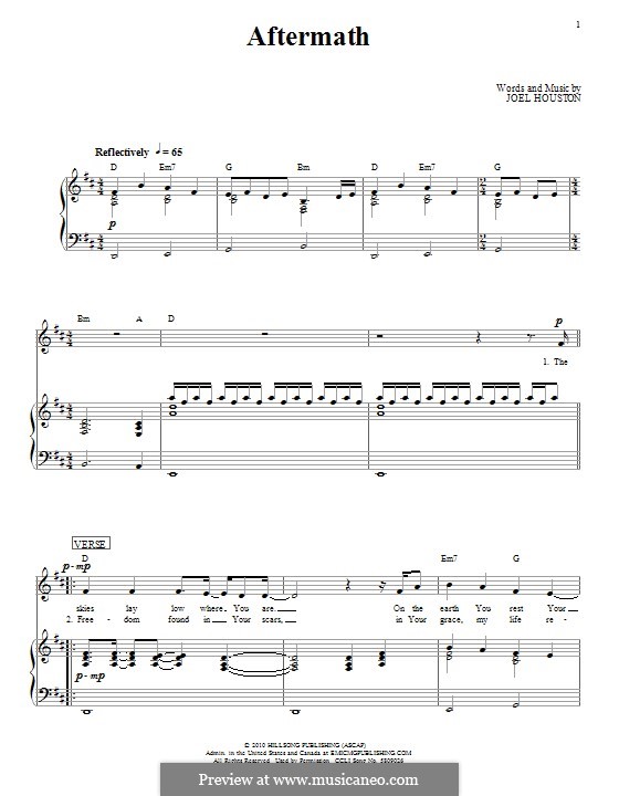 Aftermath (Hillsong United): For voice and piano (or guitar) by Joel Houston