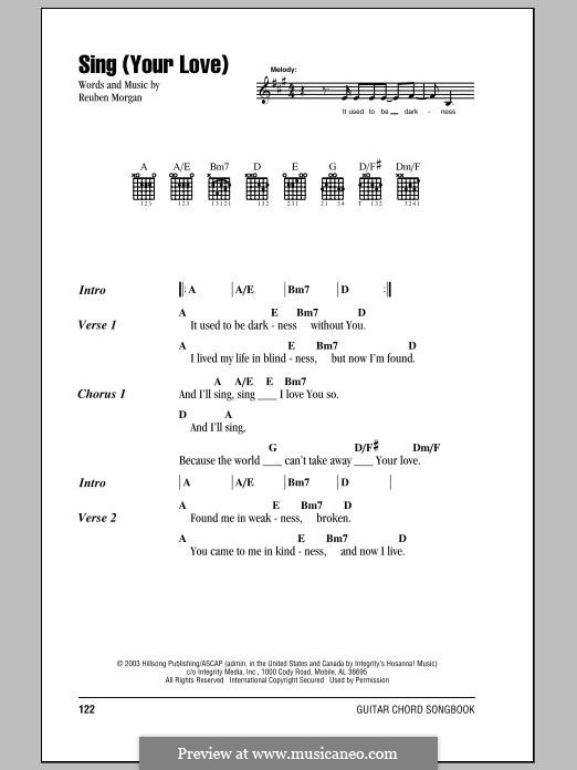 Sing (Your Love): Lyrics and chords by Reuben Morgan