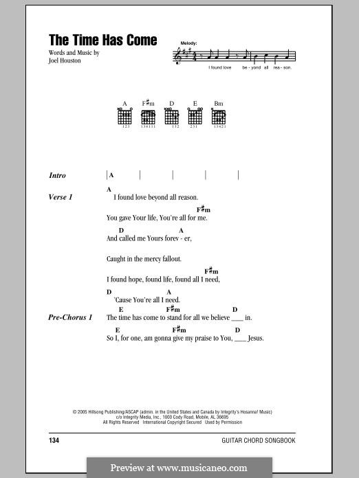 The Time Has Come: Lyrics and chords by Joel Houston