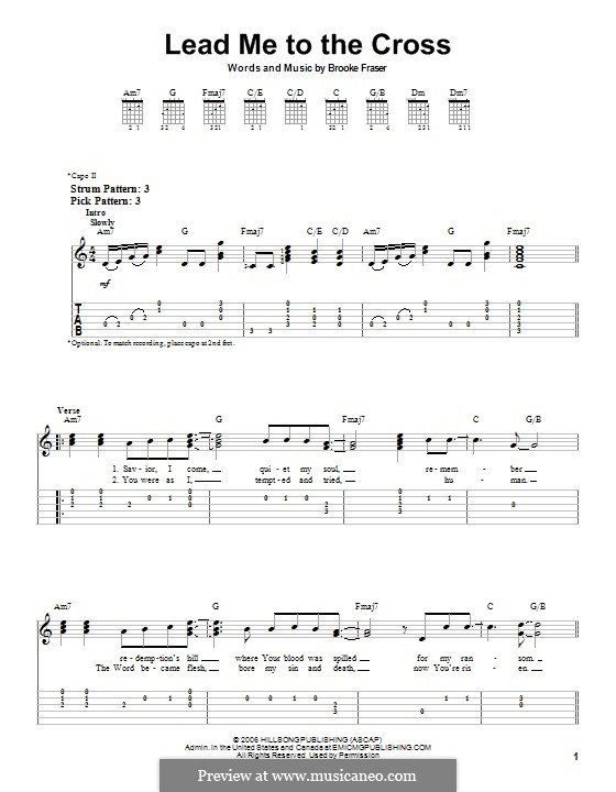 Lead Me to the Cross: For guitar with tab by Brooke Fraser