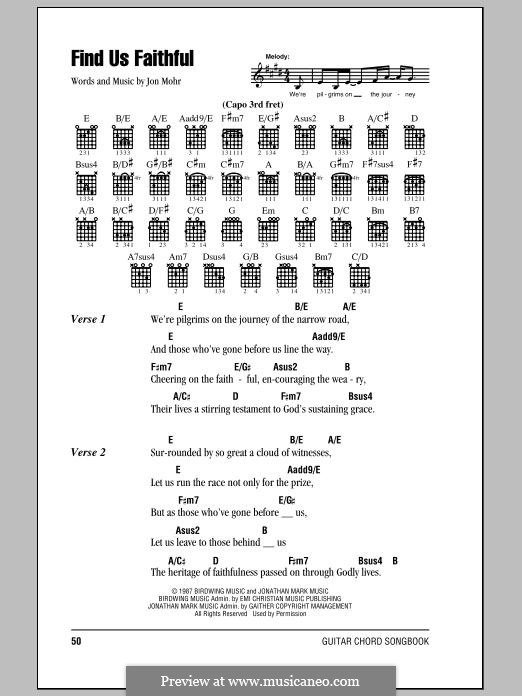 Find Us Faithful (Steve Green): Lyrics and chords by Jon Mohr