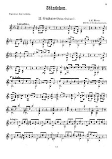 Serenade for Two Guitars: Guitar II part by Johann Kaspar Mertz