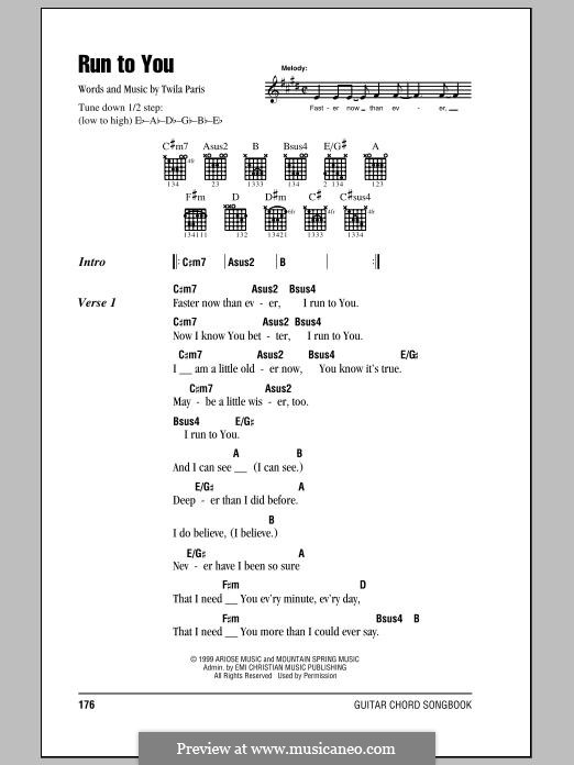 Run To You: Lyrics and chords by Twila Paris