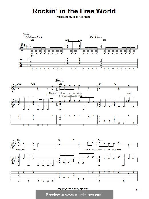 Rockin' in the Free World: For guitar with tab by Neil Young