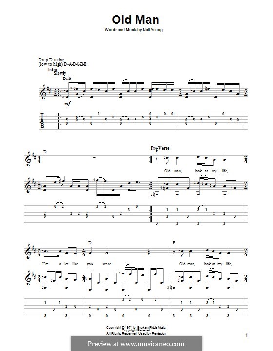 Old Man: For guitar with tab by Neil Young