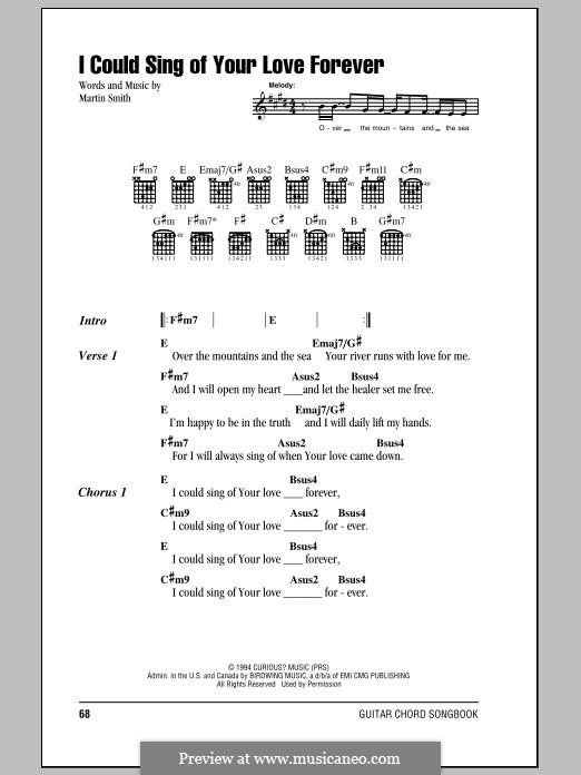 I Could Sing of Your Love Forever: Lyrics and chords by Martin Smith