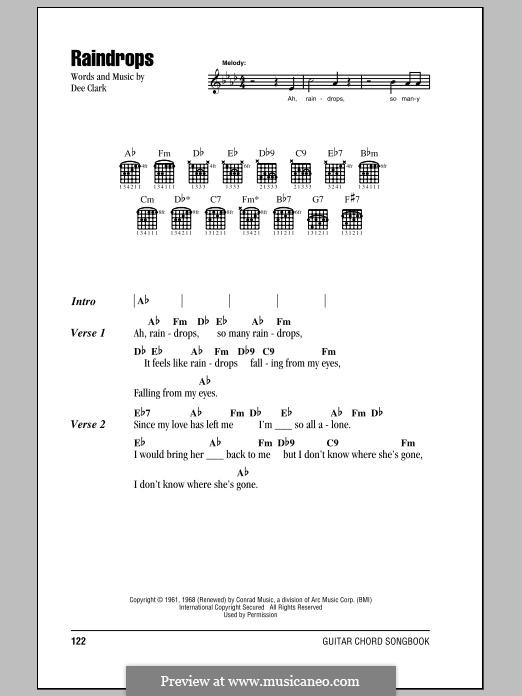 Raindrops by D. Clark sheet music on MusicaNeo
