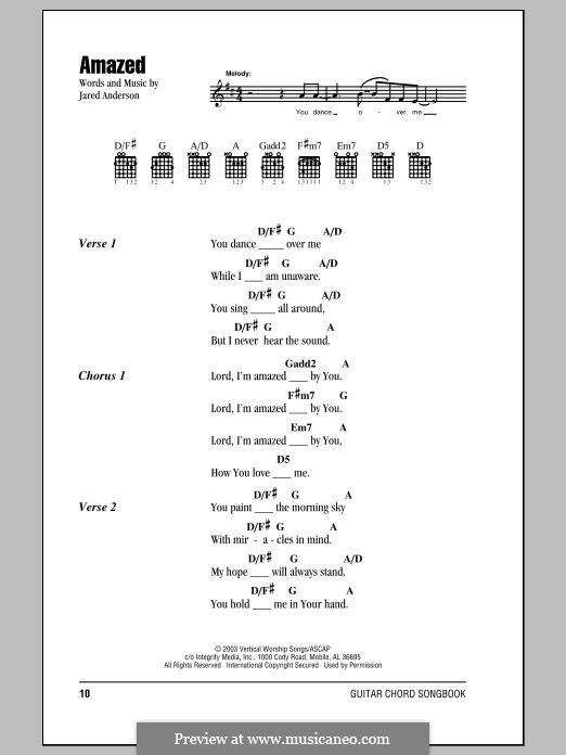 Amazed (Phillips, Craig & Dean): Melody line by Jared Anderson