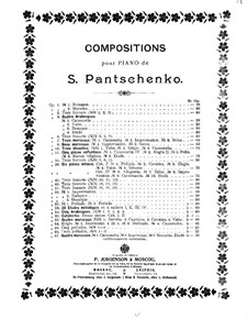 Four Pieces, Op.67: No.1 Canzonetta by Semën Panchenko