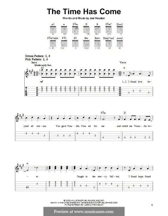 The Time Has Come: For guitar with tab by Joel Houston