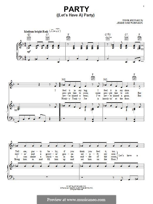 Party: For voice and piano (or guitar) by Jessie Mae Robinson