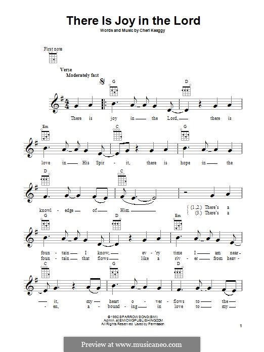 There is Joy in the Lord by C. Keaggy - sheet music on MusicaNeo