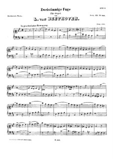 Fugue for Organ, WoO 31: Fugue for Organ by Ludwig van Beethoven