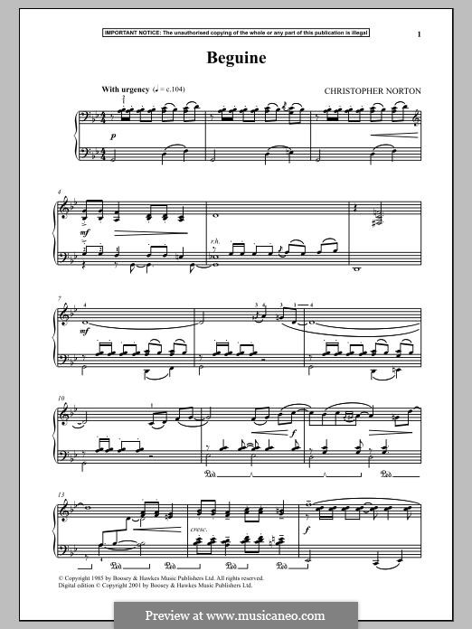 Beguine by C. Norton - sheet music on MusicaNeo