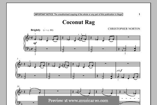 Coconut Rag: For piano by Christopher Norton