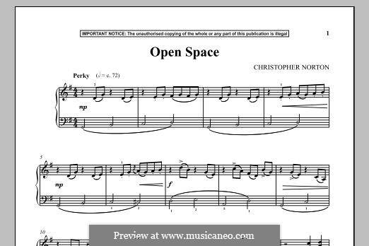 Open Space: For piano by Christopher Norton