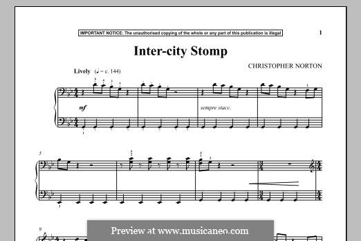 Inter-City Stomp: For piano by Christopher Norton