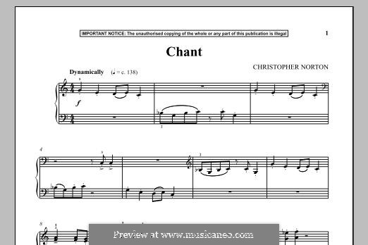 Chant: For piano by Christopher Norton