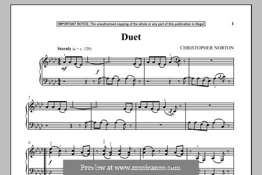 Duet: For piano by Christopher Norton