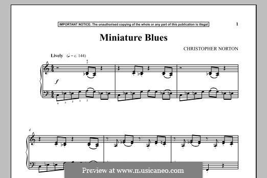 Miniature Blues: For piano by Christopher Norton