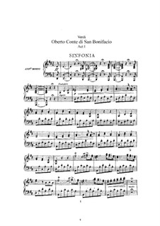 Oberto, Conte di San Bonifacio: Arrangement for soloists, choir and piano by Giuseppe Verdi