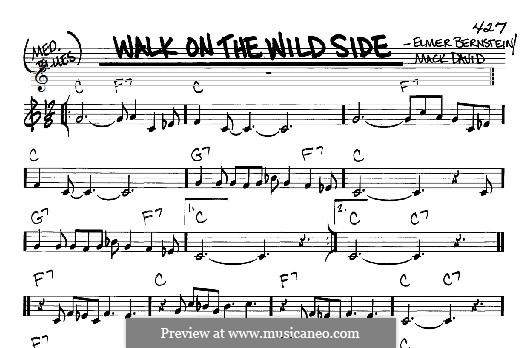 Walk on the Wild Side: For any instrument by Elmer Bernstein