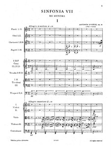 Symphony No.7 in D Minor, B.141 Op.70: Movement I by Antonín Dvořák