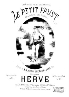 Le petit Faust: Piano-vocal score by Florimond Hervé