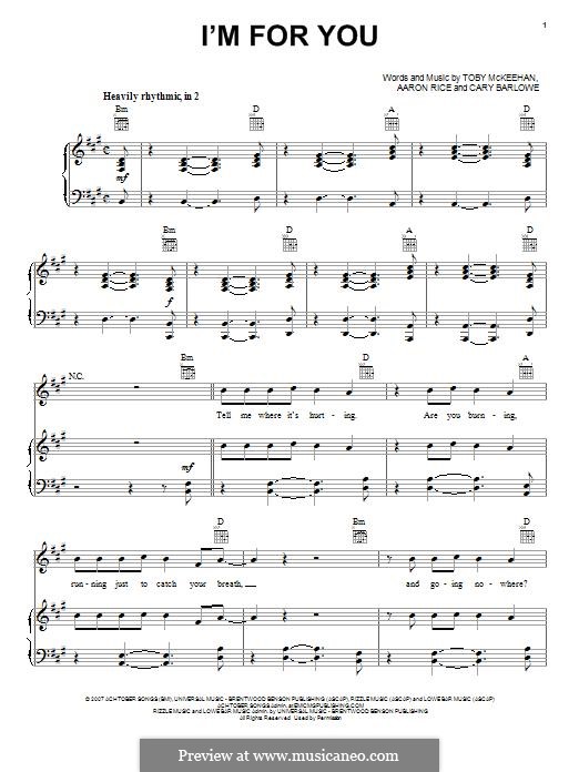 I'm for You (TobyMac) by T. McKeehan, C. Barlowe, A. Rice on MusicaNeo