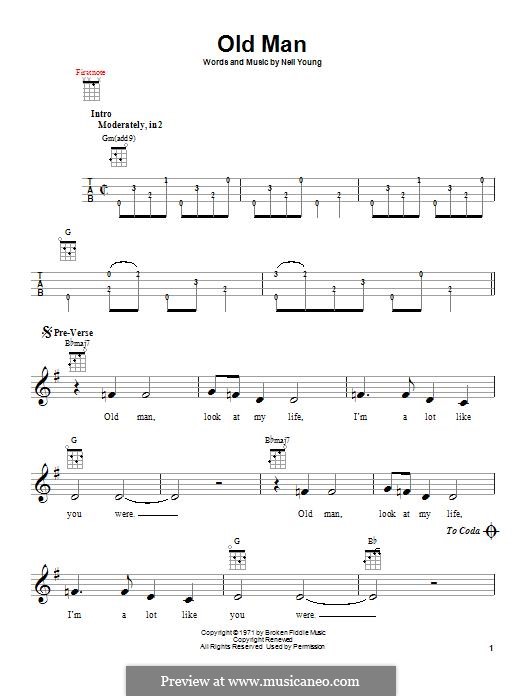 Old Man: For ukulele by Neil Young