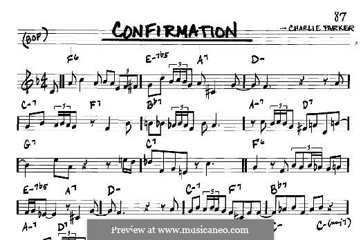 Confirmation: For any instrument by Charlie Parker