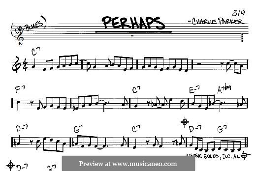 Perhaps: For any instrument by Charlie Parker