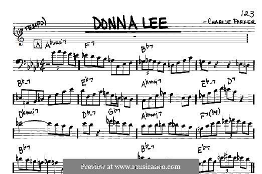 Donna Lee: For any instrument by Charlie Parker